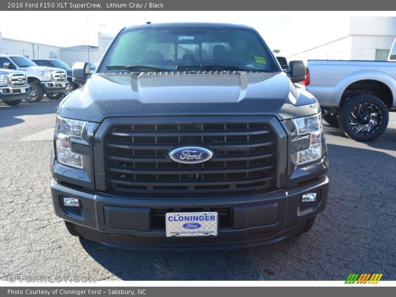 Lithium Gray / Black 2016 Ford F150 XLT SuperCrew