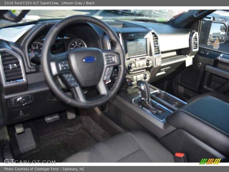 Lithium Gray / Black 2016 Ford F150 XLT SuperCrew