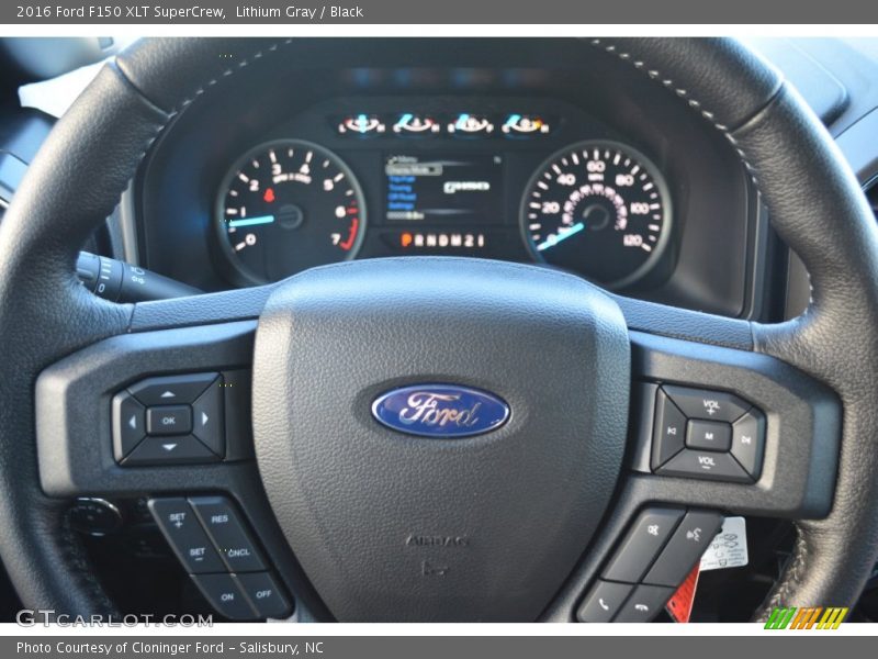 Lithium Gray / Black 2016 Ford F150 XLT SuperCrew