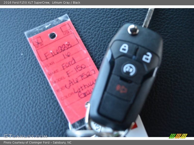 Lithium Gray / Black 2016 Ford F150 XLT SuperCrew