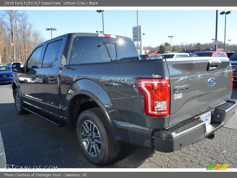 Lithium Gray / Black 2016 Ford F150 XLT SuperCrew