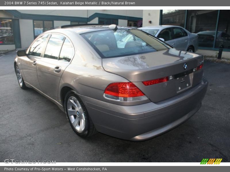 Kalahari Beige Metallic / Black/Natural Brown 2004 BMW 7 Series 745i Sedan