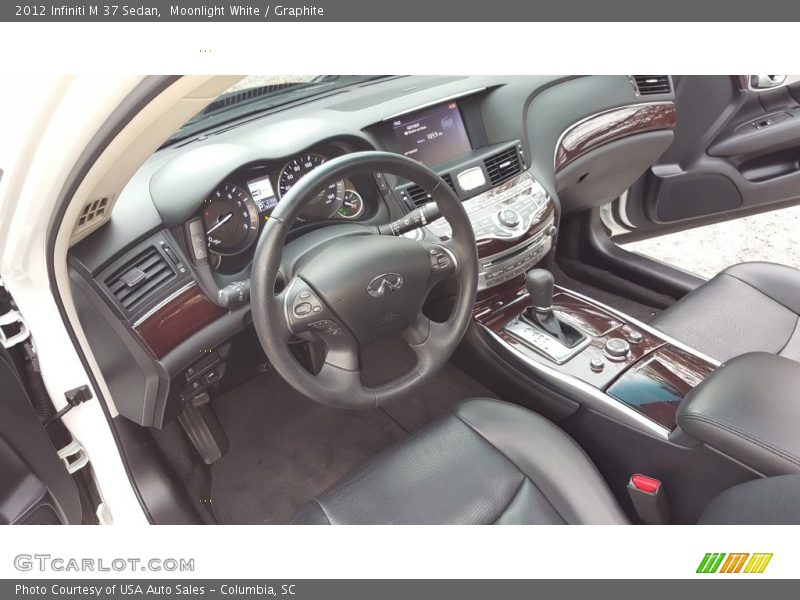 Moonlight White / Graphite 2012 Infiniti M 37 Sedan