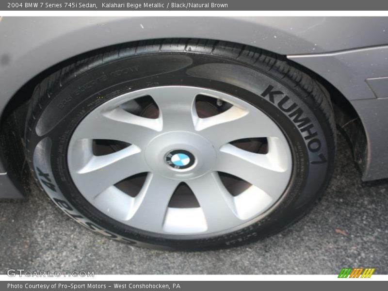 Kalahari Beige Metallic / Black/Natural Brown 2004 BMW 7 Series 745i Sedan