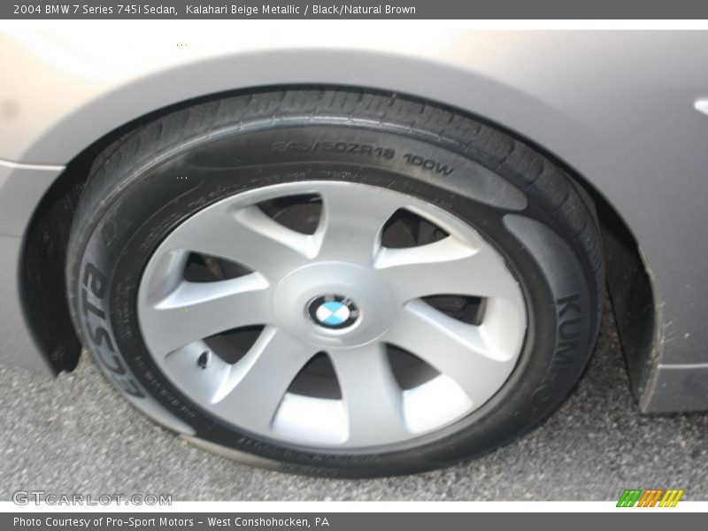 Kalahari Beige Metallic / Black/Natural Brown 2004 BMW 7 Series 745i Sedan