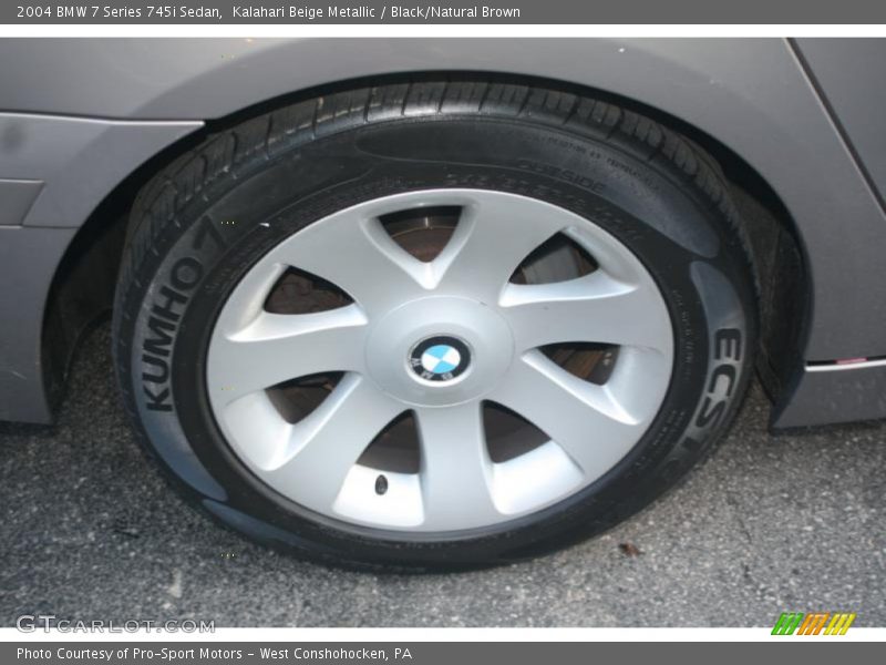Kalahari Beige Metallic / Black/Natural Brown 2004 BMW 7 Series 745i Sedan