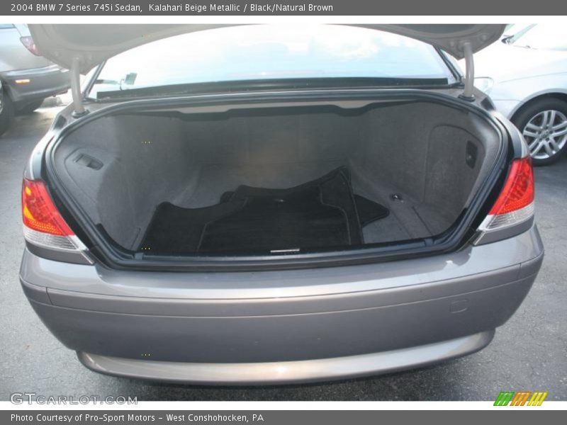 Kalahari Beige Metallic / Black/Natural Brown 2004 BMW 7 Series 745i Sedan
