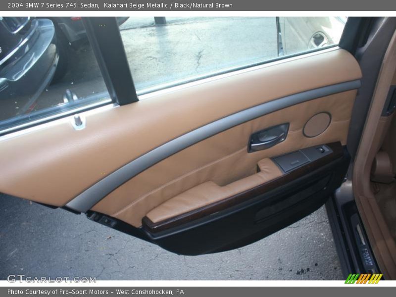 Kalahari Beige Metallic / Black/Natural Brown 2004 BMW 7 Series 745i Sedan