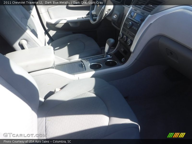 Dark Blue Metallic / Dark Gray/Light Gray 2011 Chevrolet Traverse LS