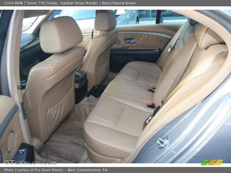 Kalahari Beige Metallic / Black/Natural Brown 2004 BMW 7 Series 745i Sedan