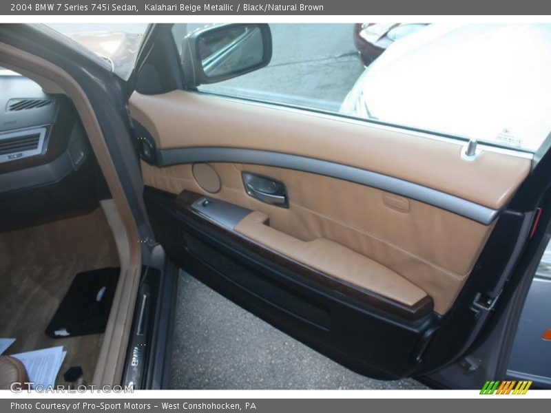 Kalahari Beige Metallic / Black/Natural Brown 2004 BMW 7 Series 745i Sedan