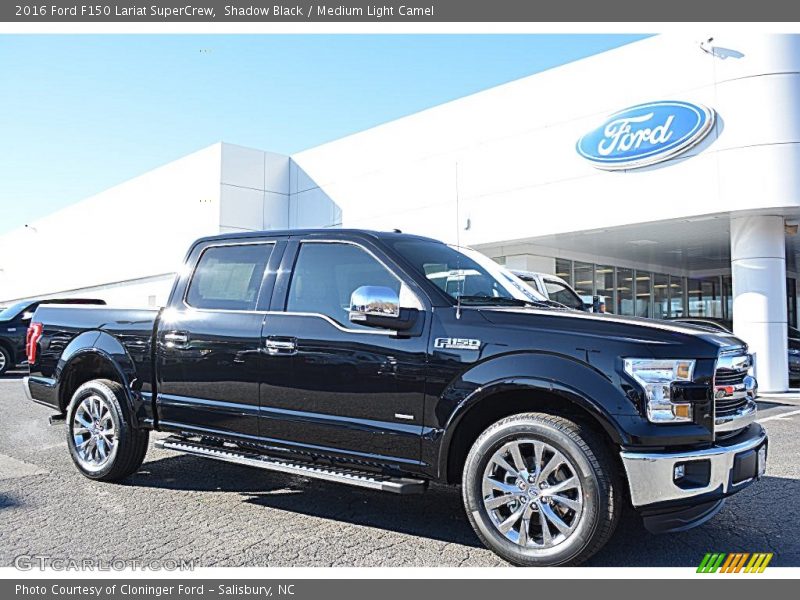Shadow Black / Medium Light Camel 2016 Ford F150 Lariat SuperCrew