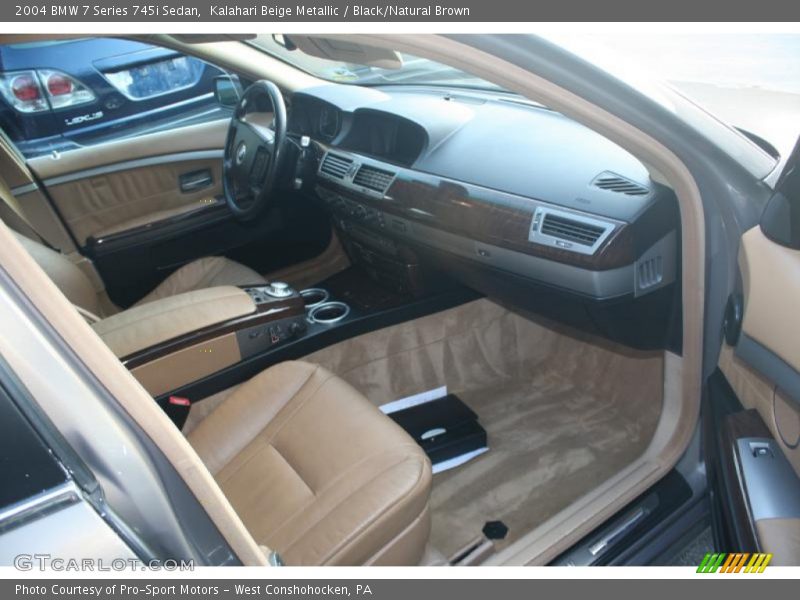 Kalahari Beige Metallic / Black/Natural Brown 2004 BMW 7 Series 745i Sedan