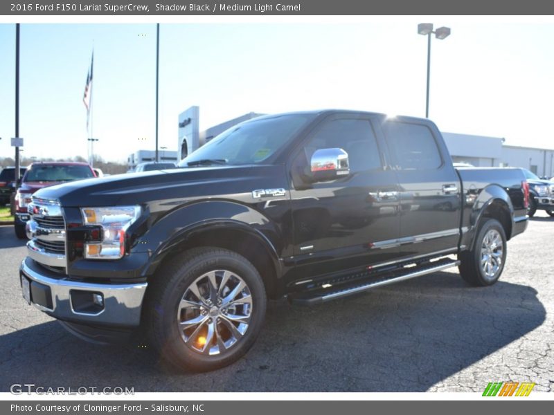 Shadow Black / Medium Light Camel 2016 Ford F150 Lariat SuperCrew