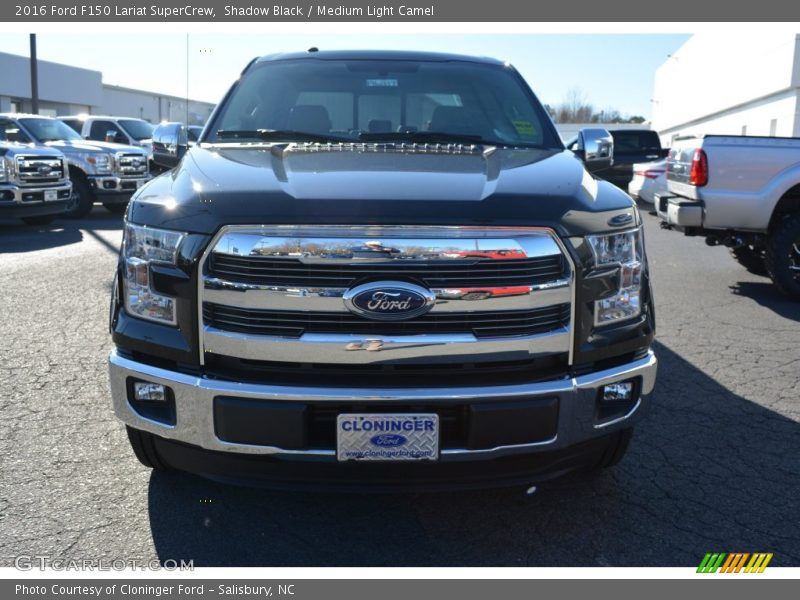 Shadow Black / Medium Light Camel 2016 Ford F150 Lariat SuperCrew