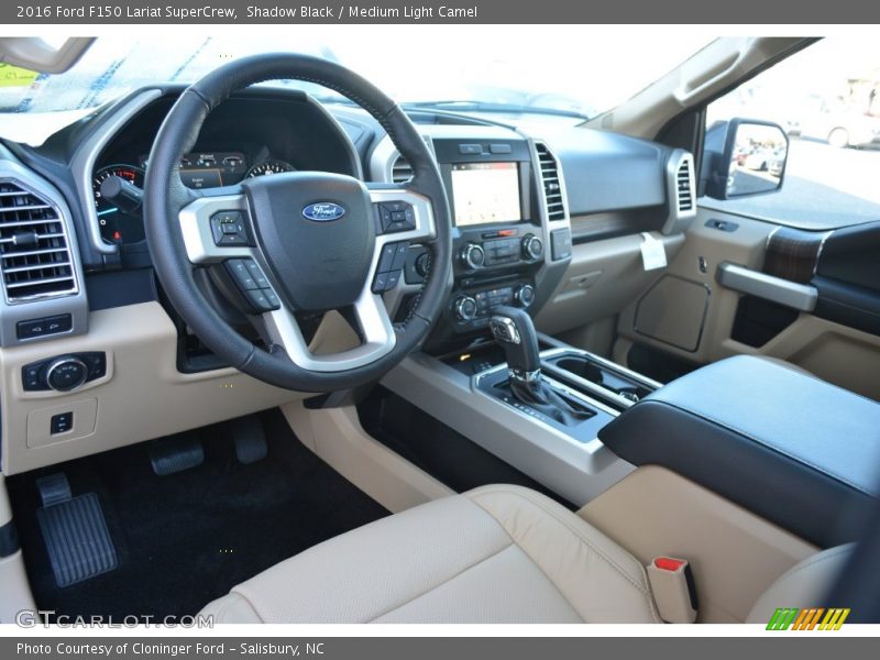 Shadow Black / Medium Light Camel 2016 Ford F150 Lariat SuperCrew