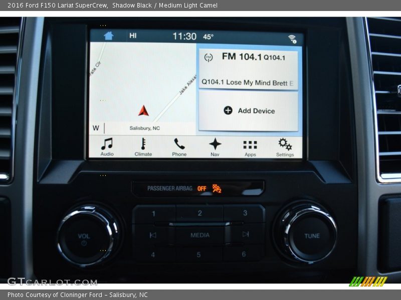 Shadow Black / Medium Light Camel 2016 Ford F150 Lariat SuperCrew