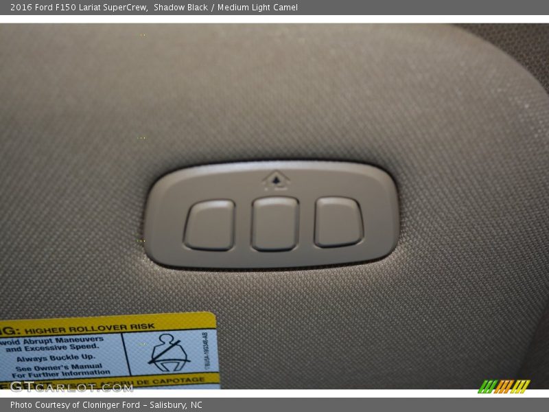 Shadow Black / Medium Light Camel 2016 Ford F150 Lariat SuperCrew
