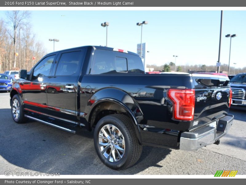 Shadow Black / Medium Light Camel 2016 Ford F150 Lariat SuperCrew