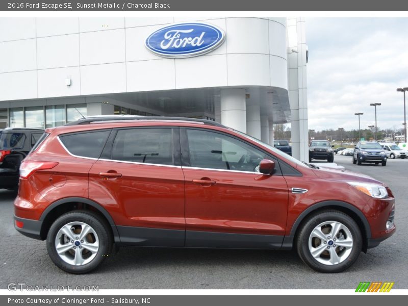 Sunset Metallic / Charcoal Black 2016 Ford Escape SE