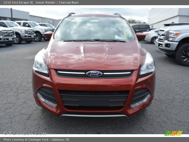 Sunset Metallic / Charcoal Black 2016 Ford Escape SE