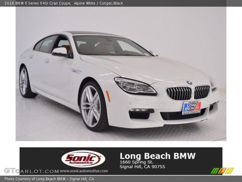 Alpine White / Congac/Black 2016 BMW 6 Series 640i Gran Coupe