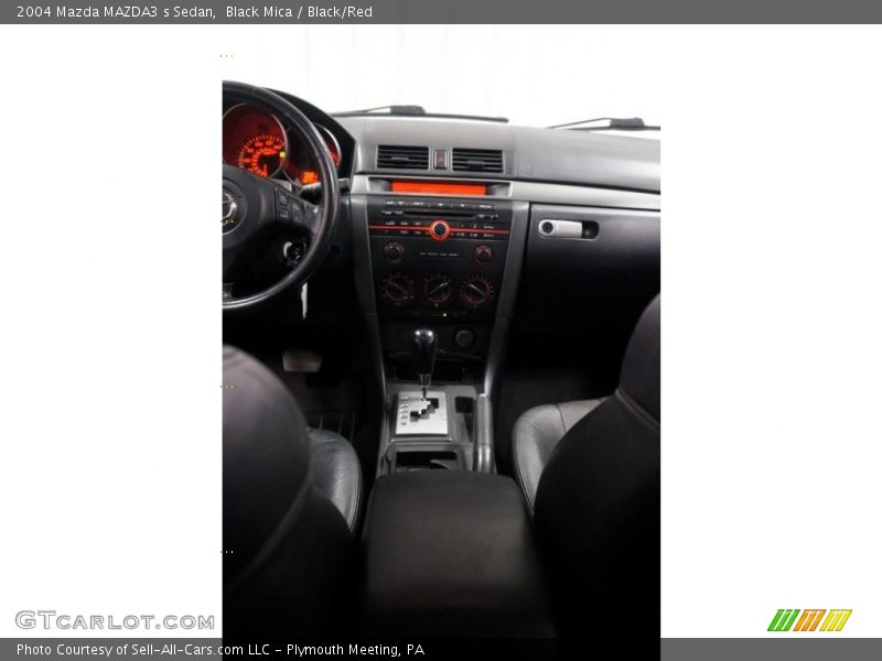 Black Mica / Black/Red 2004 Mazda MAZDA3 s Sedan