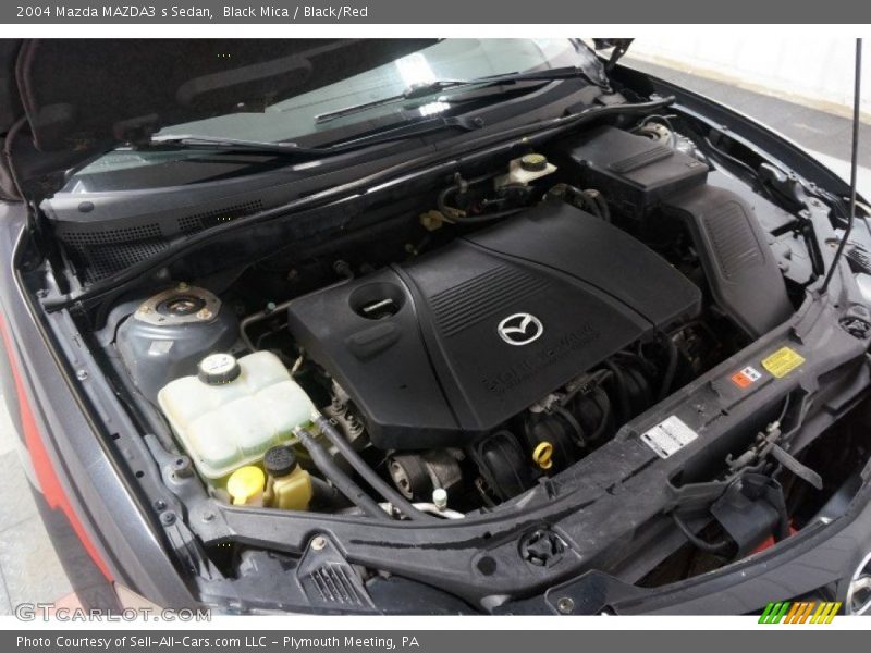 Black Mica / Black/Red 2004 Mazda MAZDA3 s Sedan