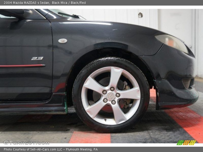Black Mica / Black/Red 2004 Mazda MAZDA3 s Sedan