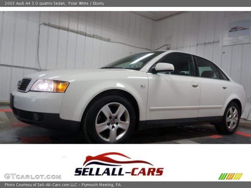 Polar White / Ebony 2003 Audi A4 3.0 quattro Sedan
