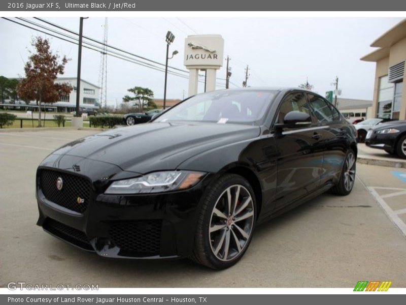 Ultimate Black / Jet/Red 2016 Jaguar XF S