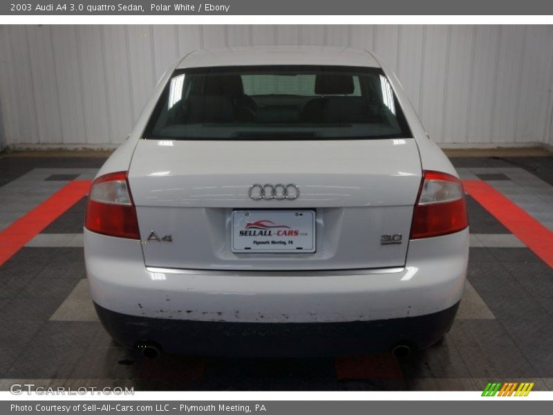 Polar White / Ebony 2003 Audi A4 3.0 quattro Sedan