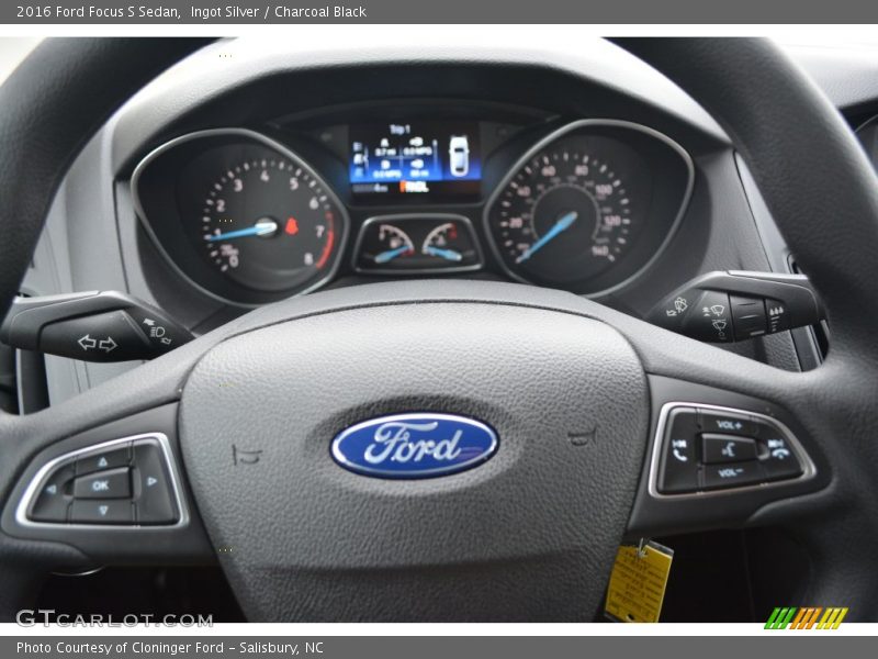 Ingot Silver / Charcoal Black 2016 Ford Focus S Sedan