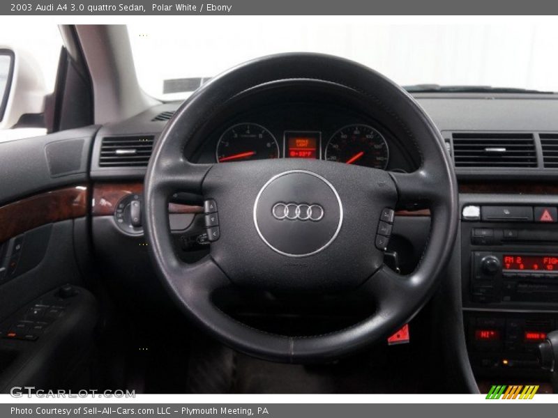 Polar White / Ebony 2003 Audi A4 3.0 quattro Sedan