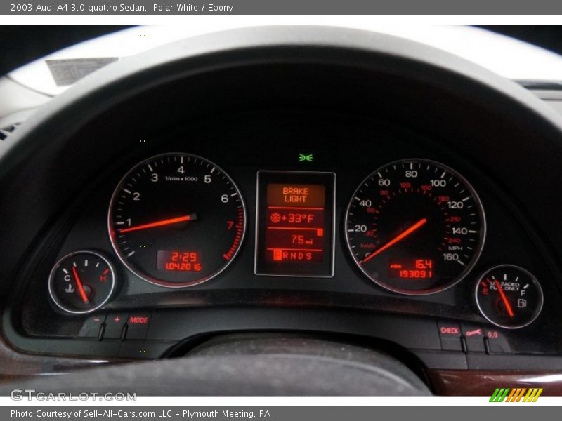 Polar White / Ebony 2003 Audi A4 3.0 quattro Sedan