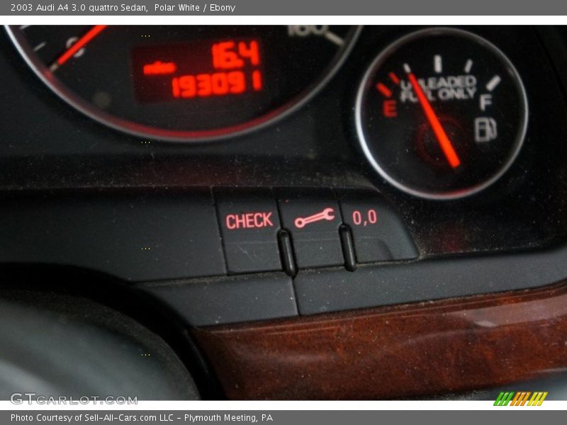 Polar White / Ebony 2003 Audi A4 3.0 quattro Sedan