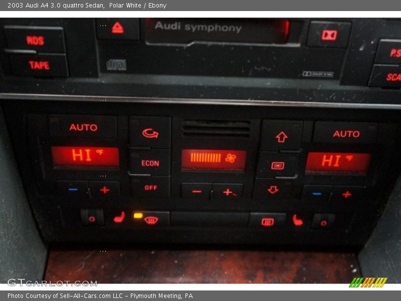 Polar White / Ebony 2003 Audi A4 3.0 quattro Sedan