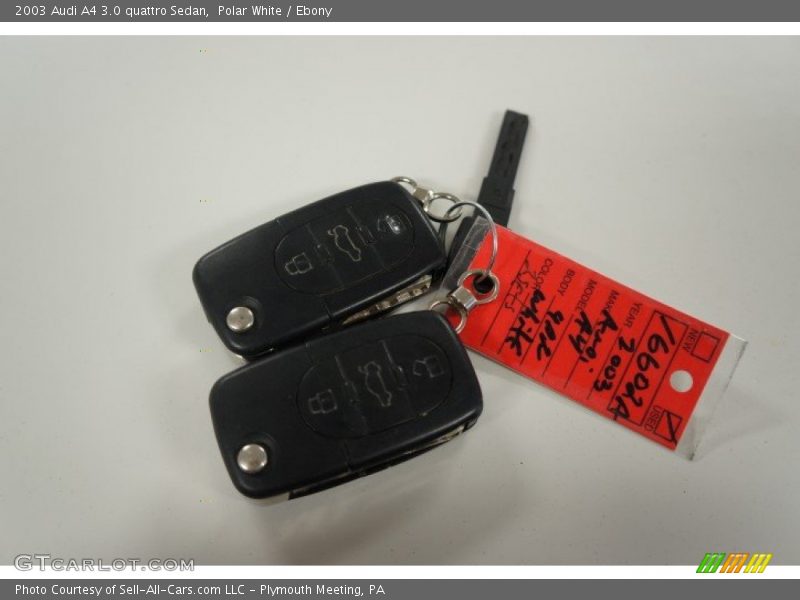 Polar White / Ebony 2003 Audi A4 3.0 quattro Sedan