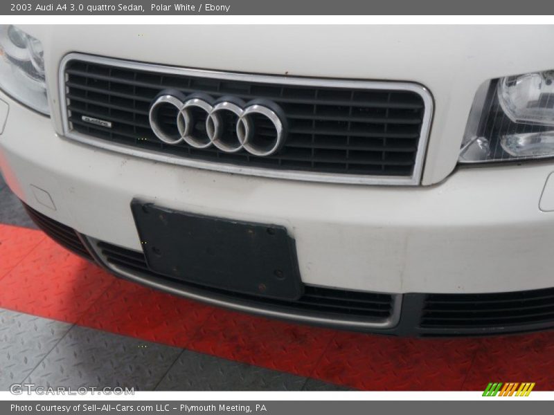 Polar White / Ebony 2003 Audi A4 3.0 quattro Sedan
