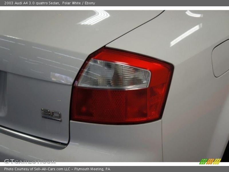 Polar White / Ebony 2003 Audi A4 3.0 quattro Sedan