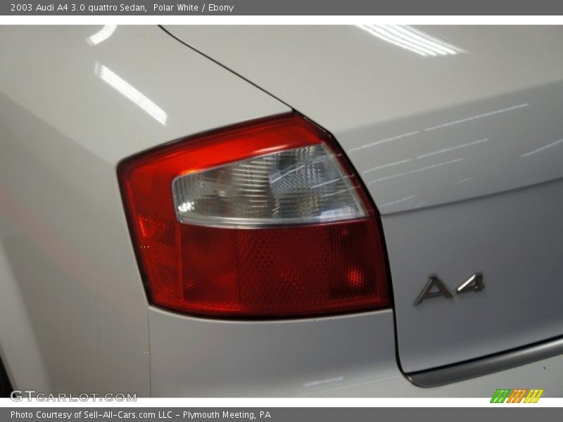 Polar White / Ebony 2003 Audi A4 3.0 quattro Sedan