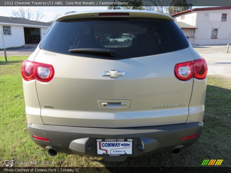 Gold Mist Metallic / Cashmere/Ebony 2012 Chevrolet Traverse LTZ AWD