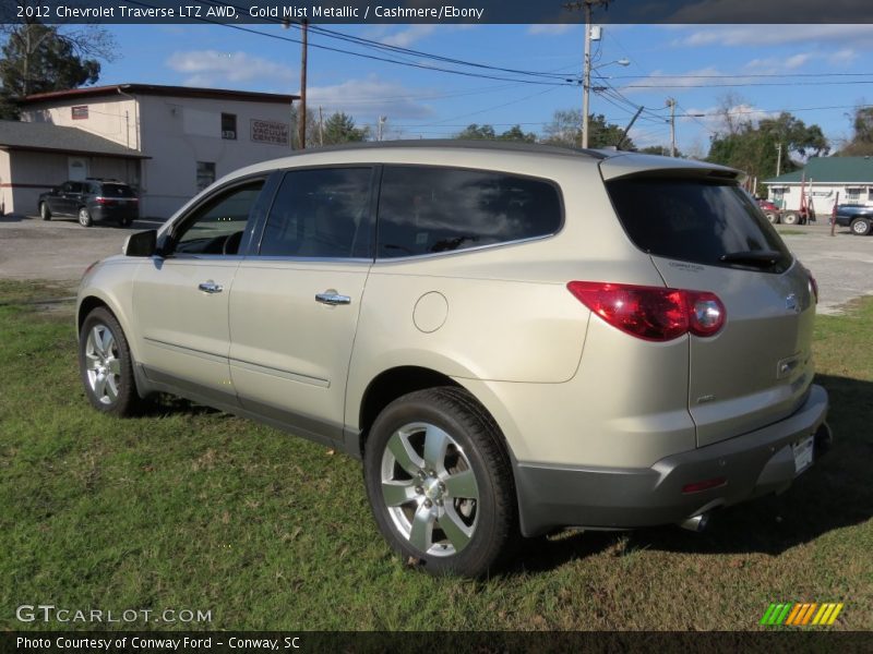 Gold Mist Metallic / Cashmere/Ebony 2012 Chevrolet Traverse LTZ AWD