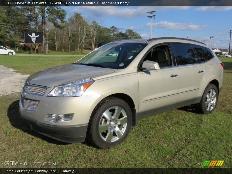 Gold Mist Metallic / Cashmere/Ebony 2012 Chevrolet Traverse LTZ AWD