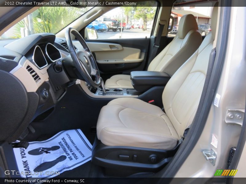 Gold Mist Metallic / Cashmere/Ebony 2012 Chevrolet Traverse LTZ AWD
