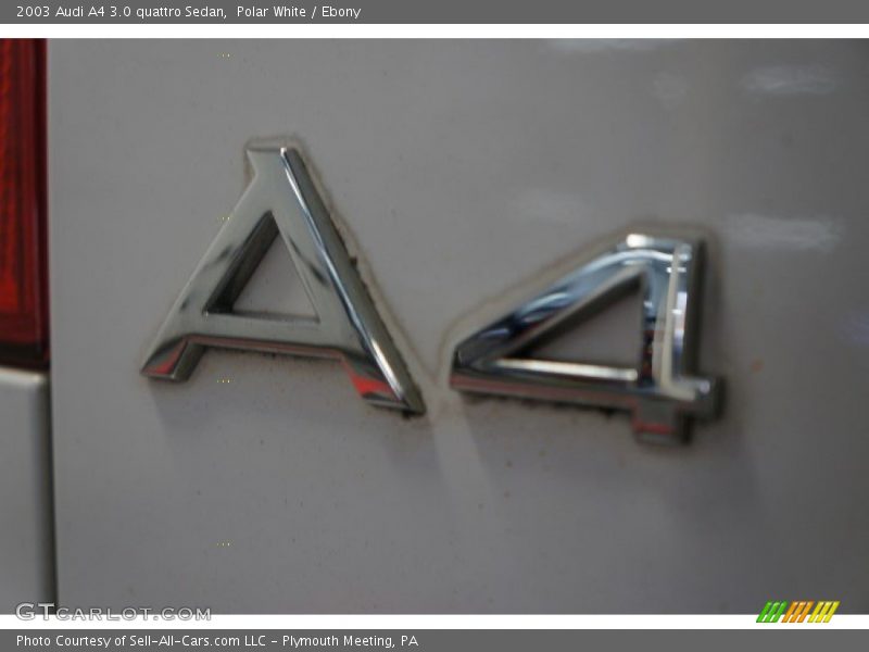 Polar White / Ebony 2003 Audi A4 3.0 quattro Sedan