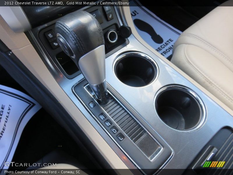 Gold Mist Metallic / Cashmere/Ebony 2012 Chevrolet Traverse LTZ AWD