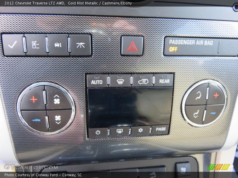 Gold Mist Metallic / Cashmere/Ebony 2012 Chevrolet Traverse LTZ AWD