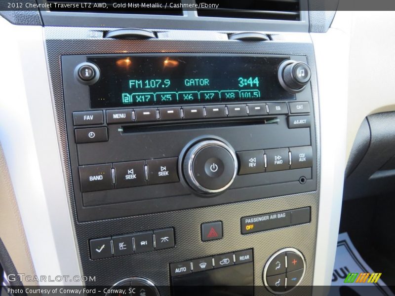 Gold Mist Metallic / Cashmere/Ebony 2012 Chevrolet Traverse LTZ AWD