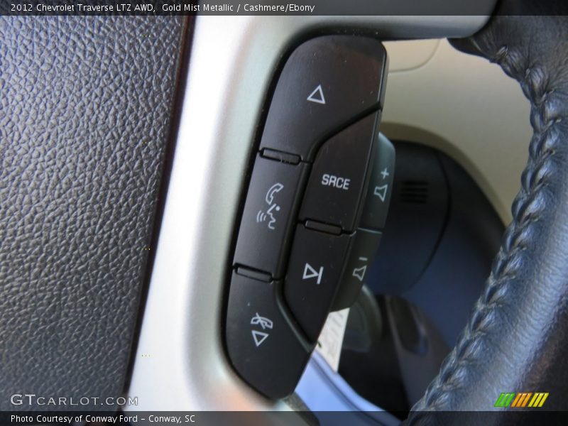 Gold Mist Metallic / Cashmere/Ebony 2012 Chevrolet Traverse LTZ AWD